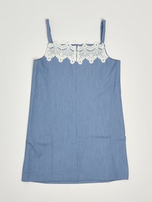 2. Mädchenkleid aus Viskosemischung Blau