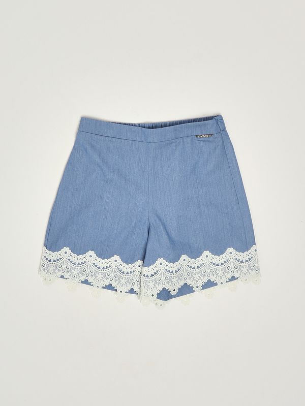 1. Shorts fille en viscose mélangée Bleu Twinset 261gj2q12