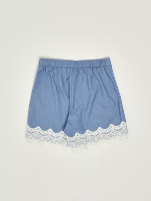 2. Shorts fille en viscose mélangée Bleu