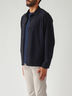 3. Herren-Overshirt aus technischem Stretchmaterial Marine