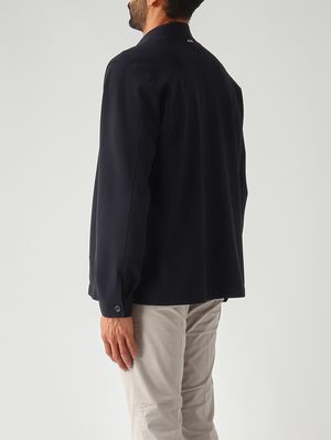 4. Herren-Overshirt aus technischem Stretchmaterial Marine