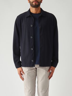1. Herren-Overshirt aus technischem Stretchmaterial Marine