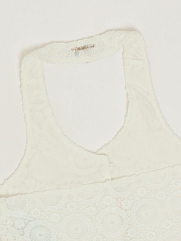 3. Gilet bambina con ricami Bianco Twinset 261gj2q20