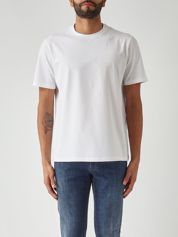 Herren-T-Shirt aus technischer, elastischer Baumwolle Weiß Herno