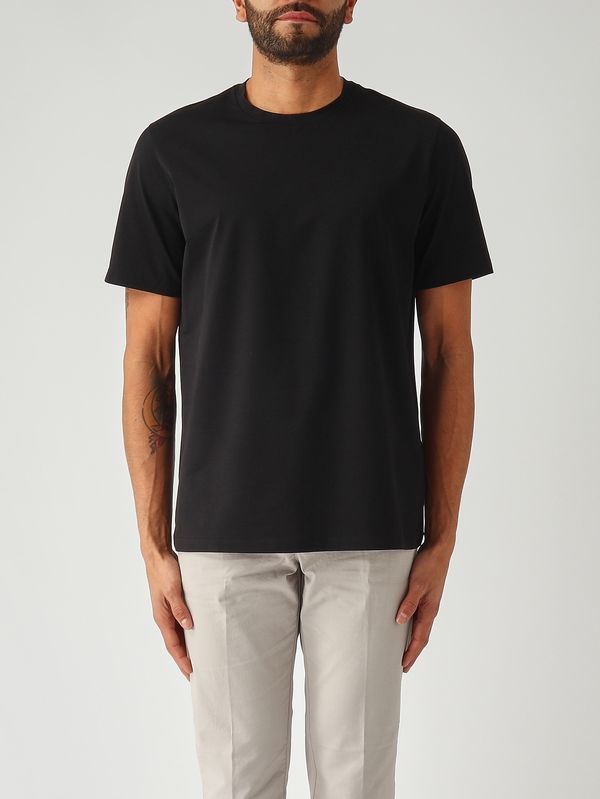 Herren-T-Shirt aus technischer, elastischer Baumwolle Schwarz Herno