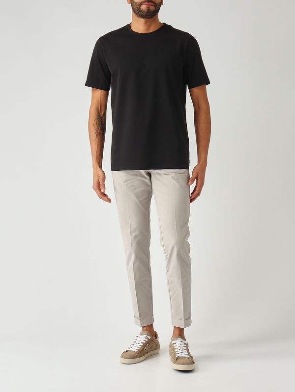 2. Herren-T-Shirt aus technischer, elastischer Baumwolle Schwarz Herno jg000174u52003