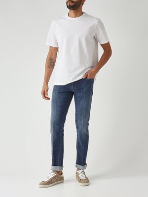 2. T-shirt uomo in cotone tecnico stretch Bianco