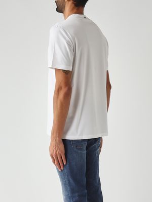 4. T-shirt uomo in cotone tecnico stretch Bianco