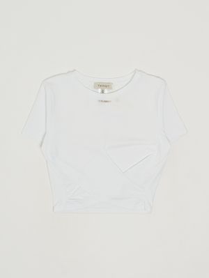 1. T-shirt bambina in cotone stretch Bianco