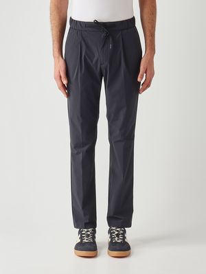 1. Pantalón de hombre de nailon elástico superligero azul marino
