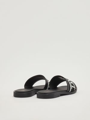 3. Mädchen-Sandalen aus Leder Schwarz