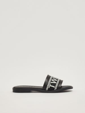 1. Mädchen-Sandalen aus Leder Schwarz
