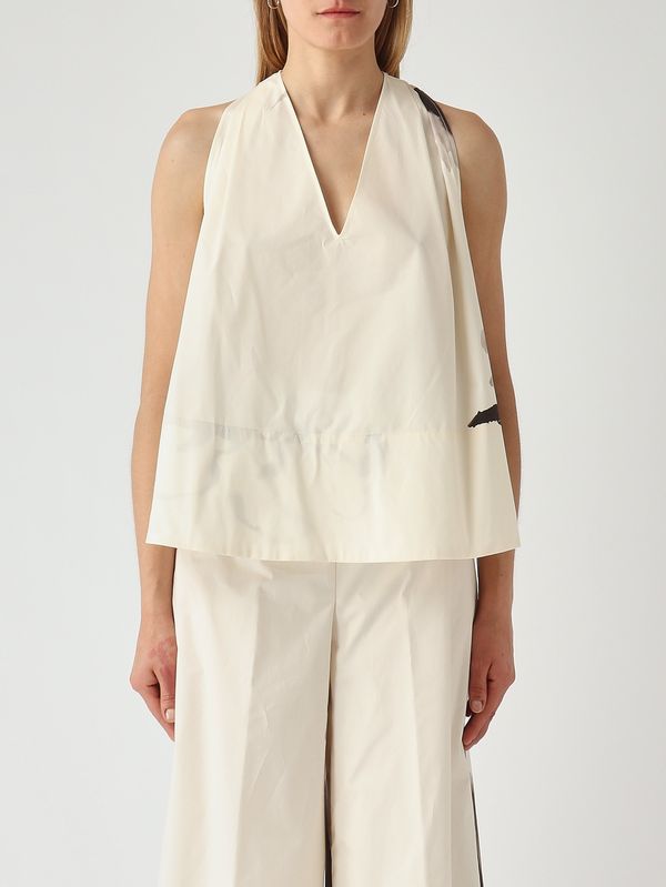 1. Dakota Damenbluse aus Stretch-Baumwolle Elfenbein Liviana Conti f6su57