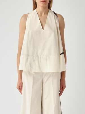 1. Dakota Damenbluse aus Stretch-Baumwolle Elfenbein