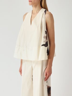 3. Dakota Damenbluse aus Stretch-Baumwolle Elfenbein