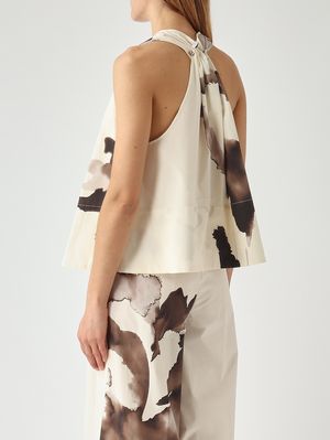 4. Dakota Damenbluse aus Stretch-Baumwolle Elfenbein