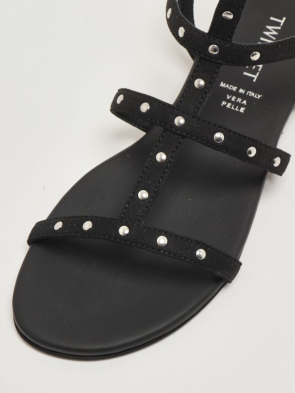 5. Sandale en cuir pour fille Noir Twinset 261gcj042