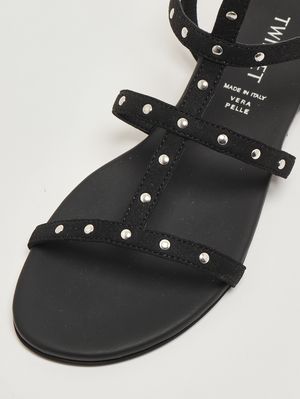 5. Sandale en cuir pour fille Noir