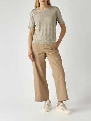 2. Damenoberteil aus Viskose mit Lurex Gold