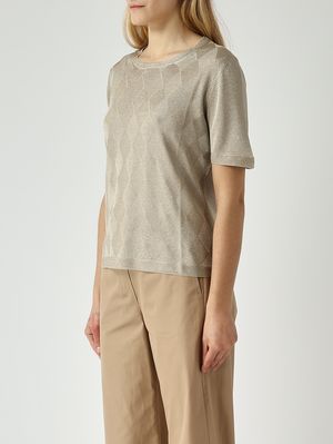 3. Damenoberteil aus Viskose mit Lurex Gold