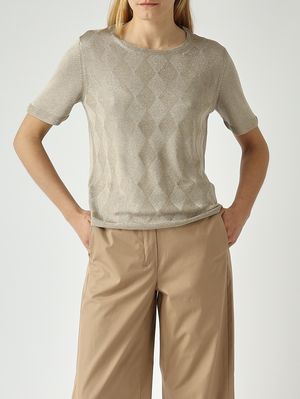 5. Damenoberteil aus Viskose mit Lurex Gold