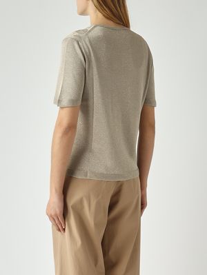 4. Damenoberteil aus Viskose mit Lurex Gold