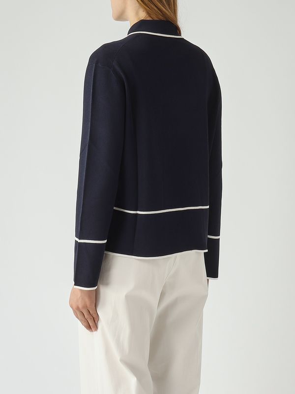 4. Chaqueta de mujer en mezcla de viscosa Azul marino Gran Sasso 5721227812