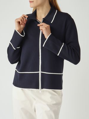 5. Chaqueta de mujer en mezcla de viscosa Azul marino