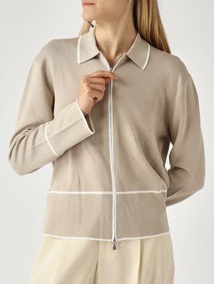 5. Women's jacket in viscose blend Sand