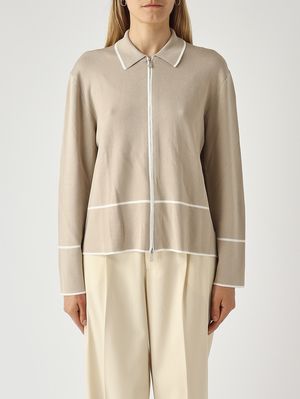 1. Women's jacket in viscose blend Sand