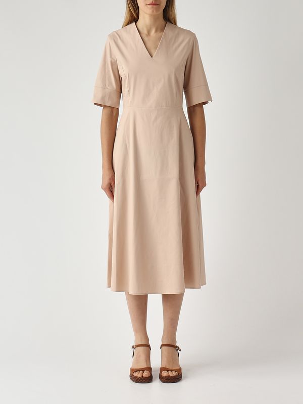 Damenkleid aus Baumwollmischung Puder Gran Sasso