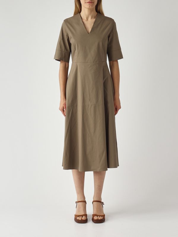 Damenkleid aus Baumwollmischung Schlamm Gran Sasso