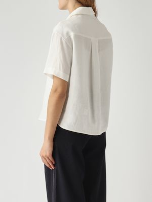 4. Damen-Poloshirt aus Leinen Optisches Weiß