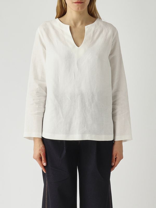 1. Women's linen blouse Optical White Gran Sasso 6123250000
