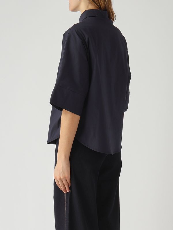 4. Damen-Poloshirt aus Baumwollmischung Nachtblau Gran Sasso 6121054300