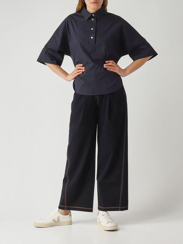 2. Damen-Poloshirt aus Baumwollmischung Nachtblau Gran Sasso 6121054300