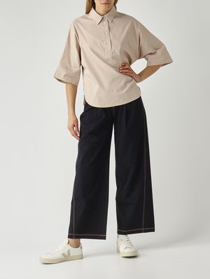 2. Damen-Poloshirt aus Baumwollmischung Puder