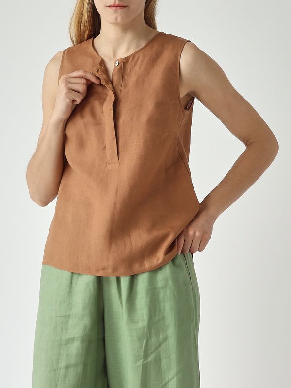 5. Blusa donna in lino Cannella Gran Sasso 2123150000