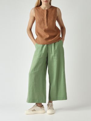 2. Blusa de lino para mujer Canela