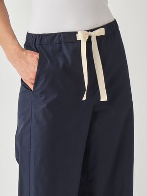 5. Pantalón de mujer color plata de algodón Azul marino