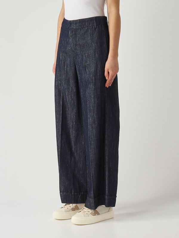 4. Jean femme Melodia en coton et lin Denim Foncé S Max Mara 2619181033600