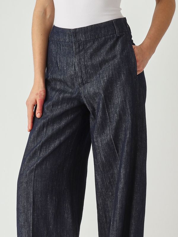 5. Jean femme Melodia en coton et lin Denim Foncé S Max Mara 2619181033600