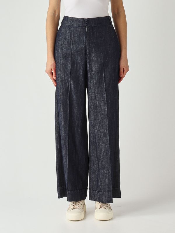 1. Jean femme Melodia en coton et lin Denim Foncé S Max Mara 2619181033600