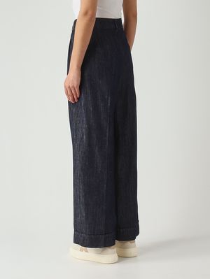 3. Jean femme Melodia en coton et lin Denim Foncé