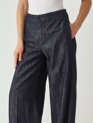 5. Jean femme Melodia en coton et lin Denim Foncé