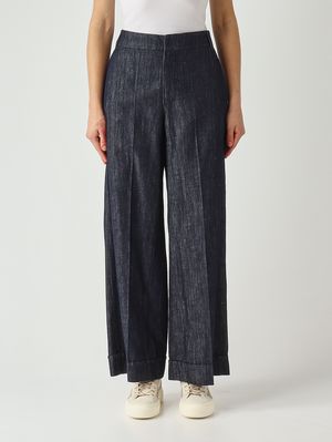1. Jean femme Melodia en coton et lin Denim Foncé