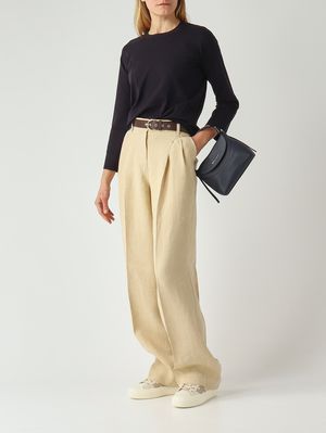 2. Damenhose Sumero aus Leinen Strohgelb