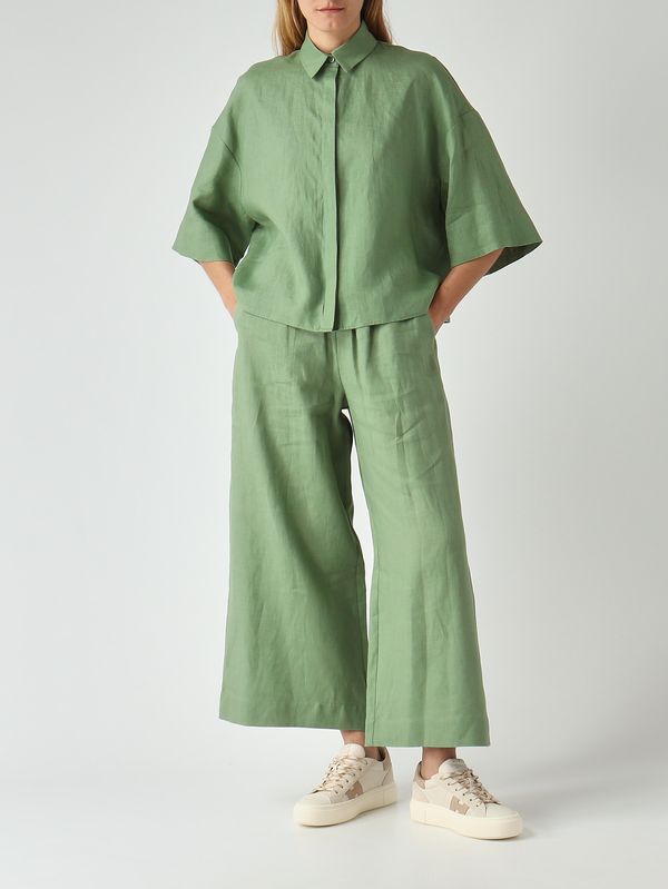 2. Pantalone donna Canneti in lino Salvia MM Max Mara 2616131028600