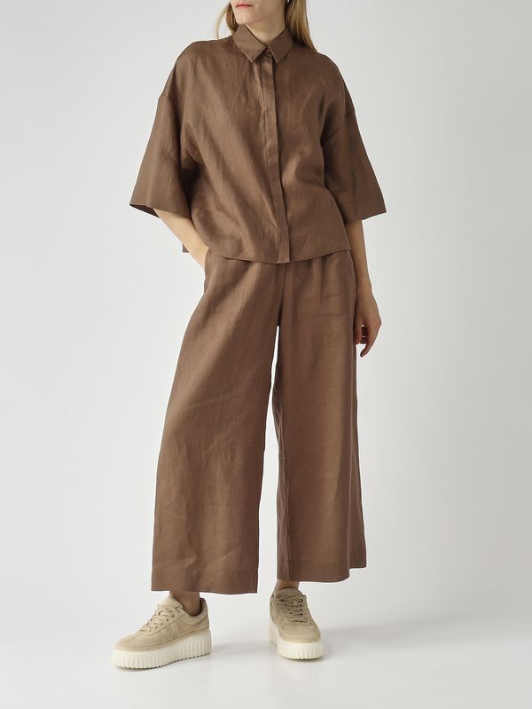2. Damenhose Canneti aus Leinen Tabak MM Max Mara 2616131028600