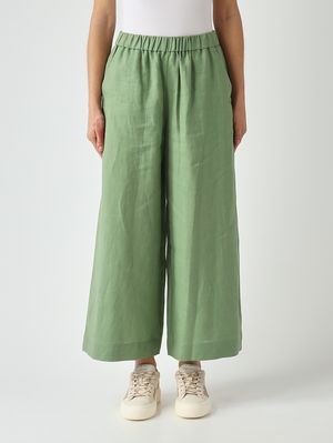 1. Pantalone donna Canneti in lino Salvia